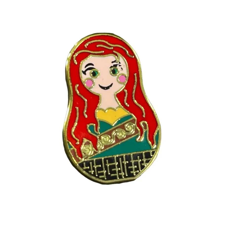 Merida Princess Disney Trading Pin Russian Nesting Doll Brooch Lapel Pin Badge
